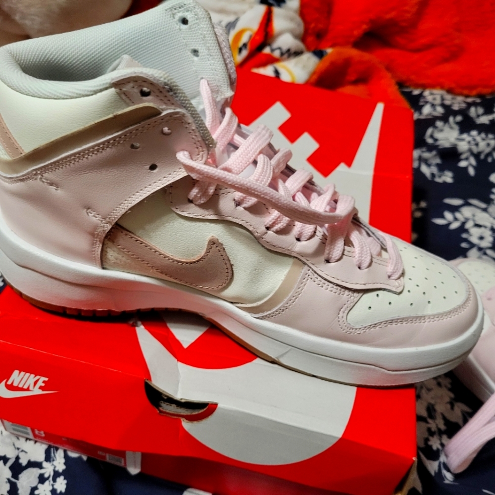 nike  pink  oxford Hightop dunks